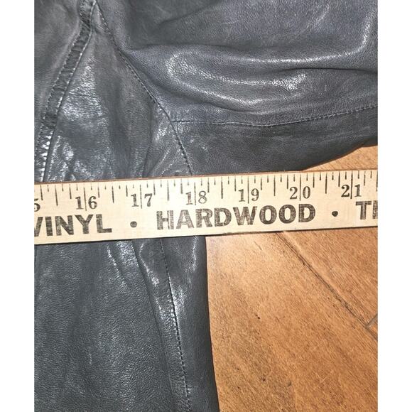 Jakett Soft Leather Jacket Gray Size Small - Picture 11 of 12